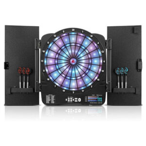 Electronic Dart Board Cabinet Set, Illuminated Target Dartboard for Adults Kids