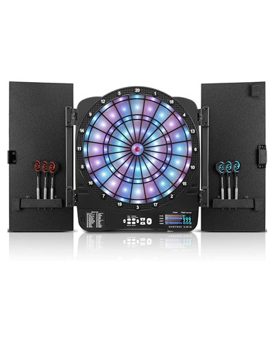 Electronic Dart Board Cabinet Set, Illuminated Target Dartboard for Adults Kids
